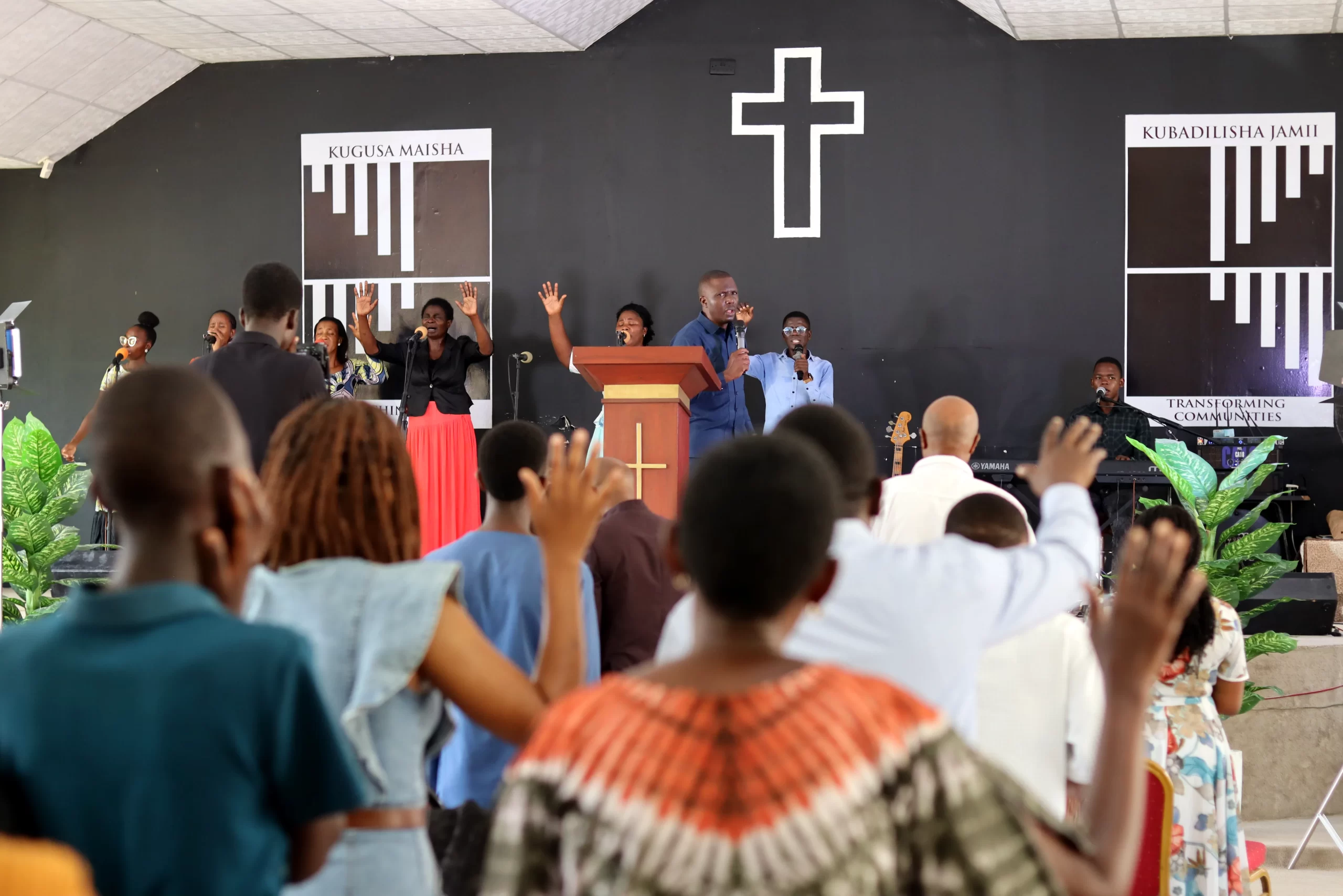Jesus cares church worship service