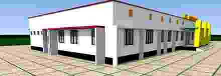 Architectural rendering of proposed completed Divine Health Community Health Centre in Shinyanga